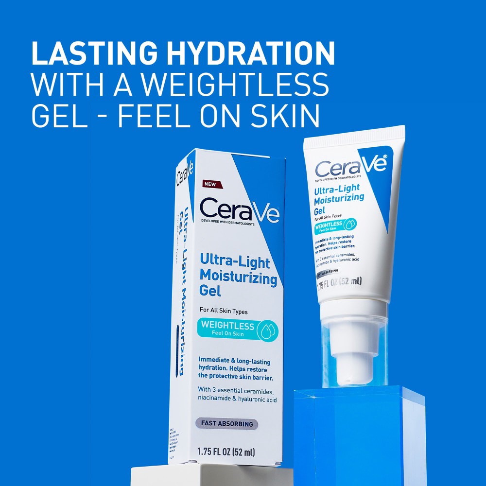 slide 3 of 6, Cerave Ultra Light Gel 1.75fz - 1.75 FZ, 1.75 fl oz