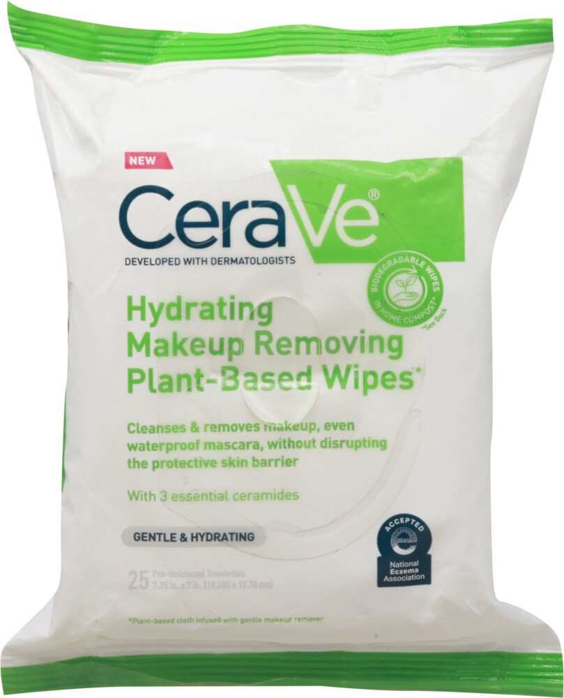 slide 2 of 2, Cerave Makeup Cloths Biodeg, 25 ct