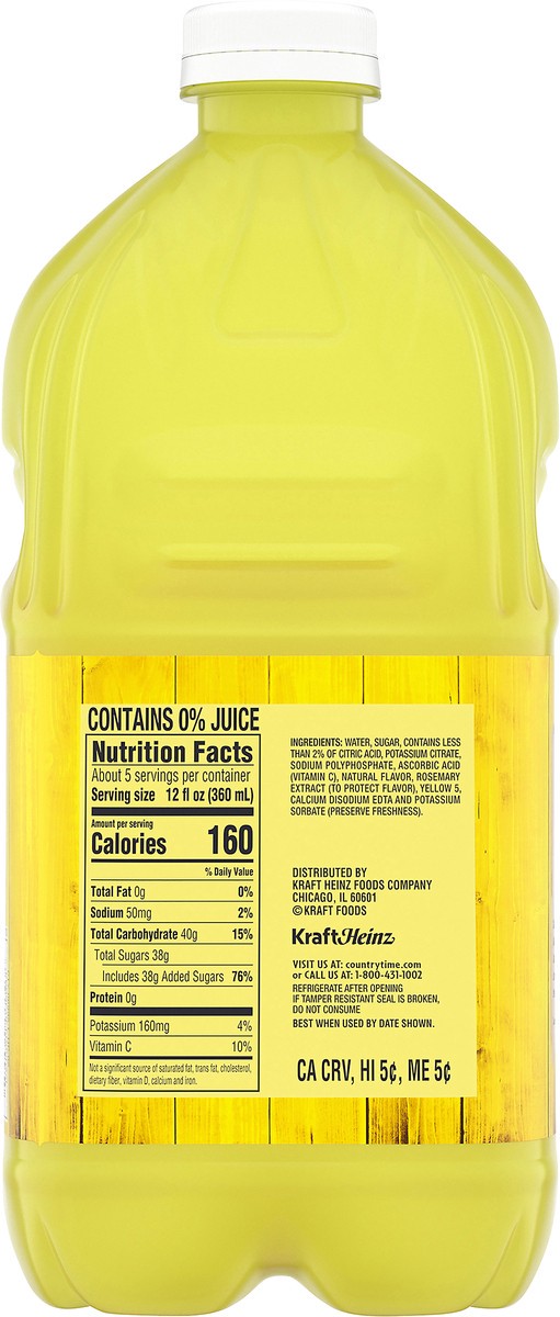 slide 7 of 9, Country Time Lemonade Naturally Flavored Drink, 64 fl oz Bottle, 64 fl oz