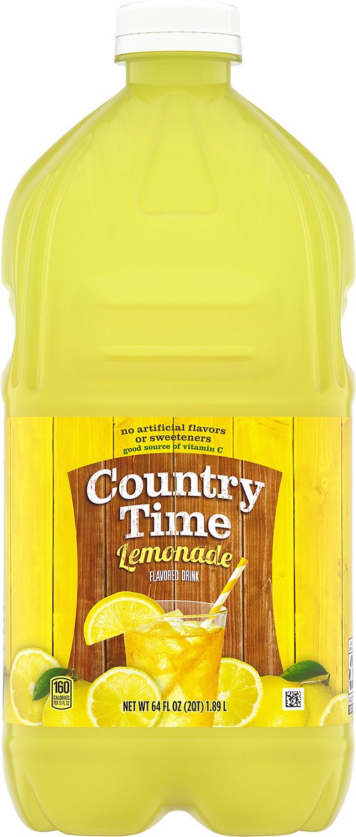 slide 4 of 9, Country Time Lemonade Naturally Flavored Drink, 64 fl oz Bottle, 64 fl oz