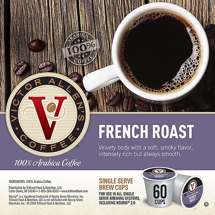 slide 3 of 3, Victor Allen French Roast Coffee Pods for Single Serve Coffee Makers, 60 ct