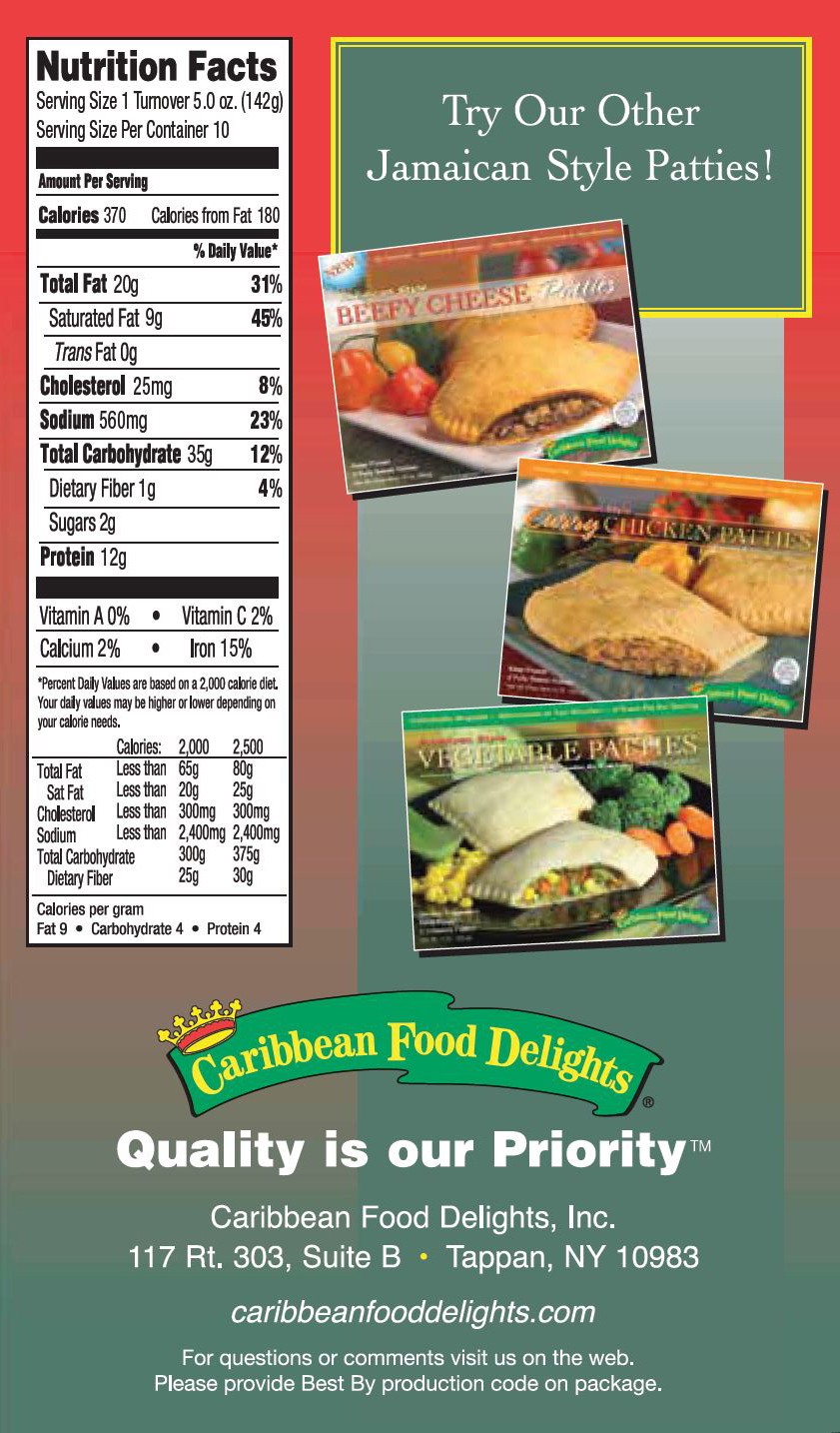 slide 2 of 2, Caribbean Delights Jamaican Spicy Beef Patties, 5 oz, 10 count, 