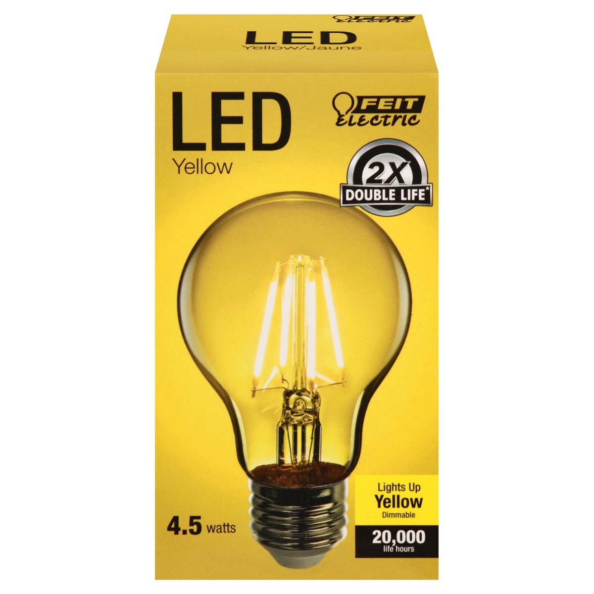 slide 1 of 11, Feit Electric LED 4.5 Watts Yellow Light Bulb 1 ea, 1 ct