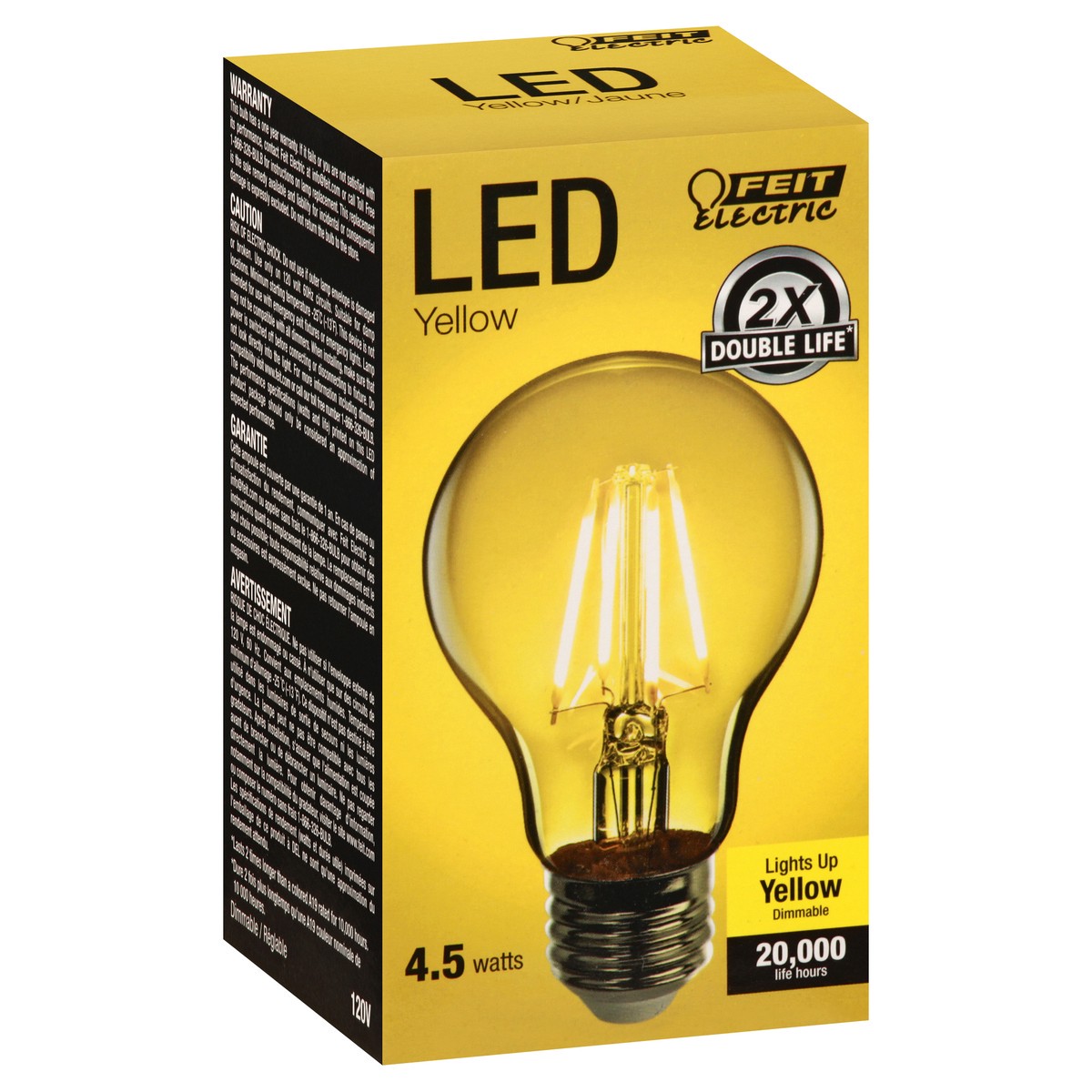 slide 3 of 11, Feit Electric LED 4.5 Watts Yellow Light Bulb 1 ea, 1 ct