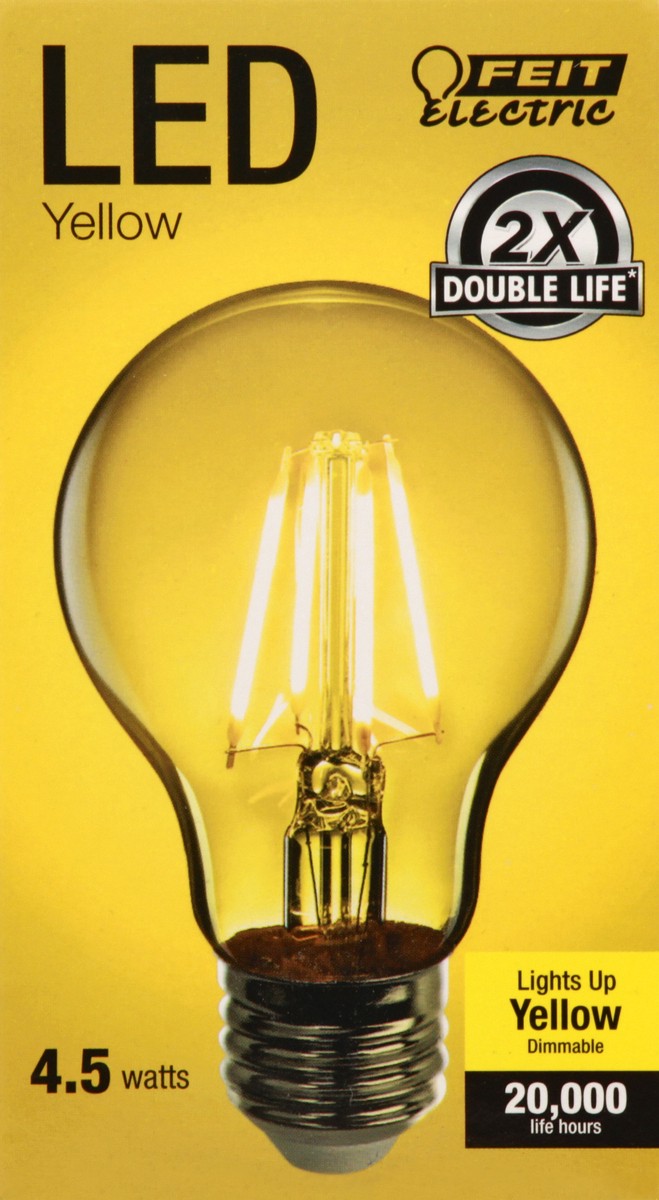 slide 1 of 11, Feit Electric LED 4.5 Watts Yellow Light Bulb 1 ea, 1 ct