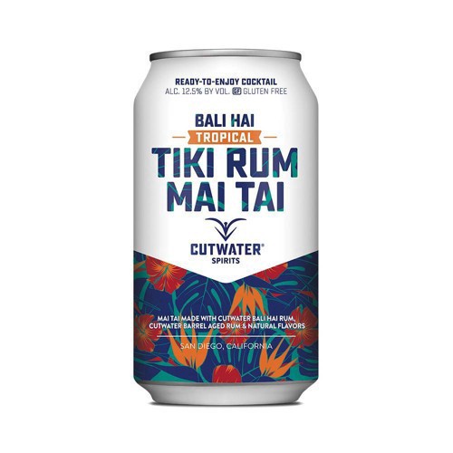 slide 8 of 15, Cutwater Spirits Tiki Rum Mai Tai, 4 Pack 12 fl. oz. Cans, 12.5% ABV, 48 fl oz