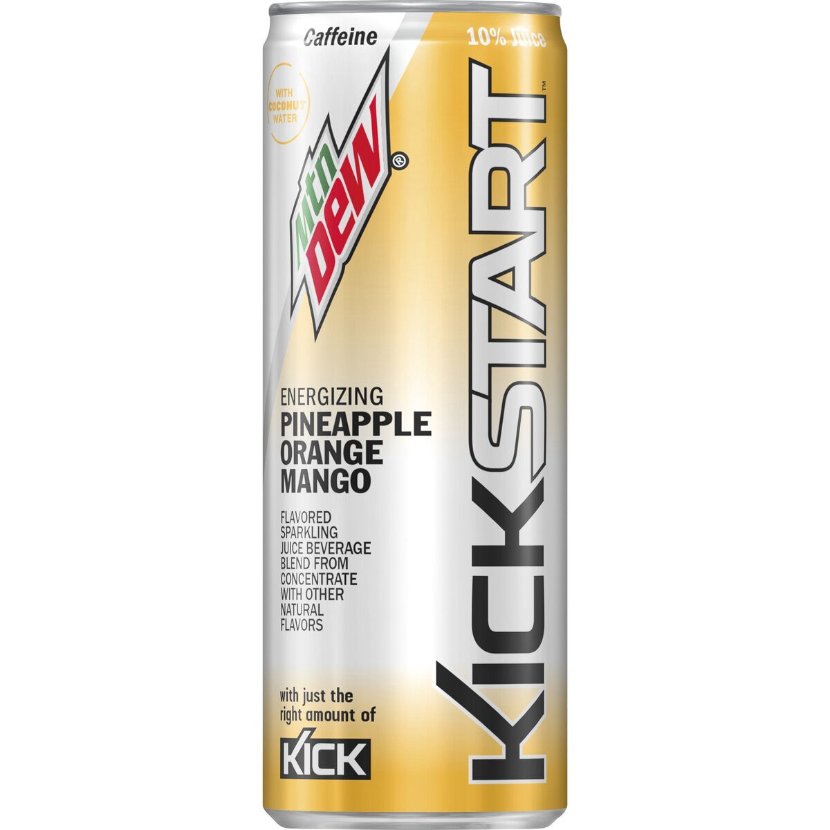 slide 1 of 8, Mountain Dew Sparkling Juice Beverage, Energizing Pineapple Orange Mango Flavored, 16 oz