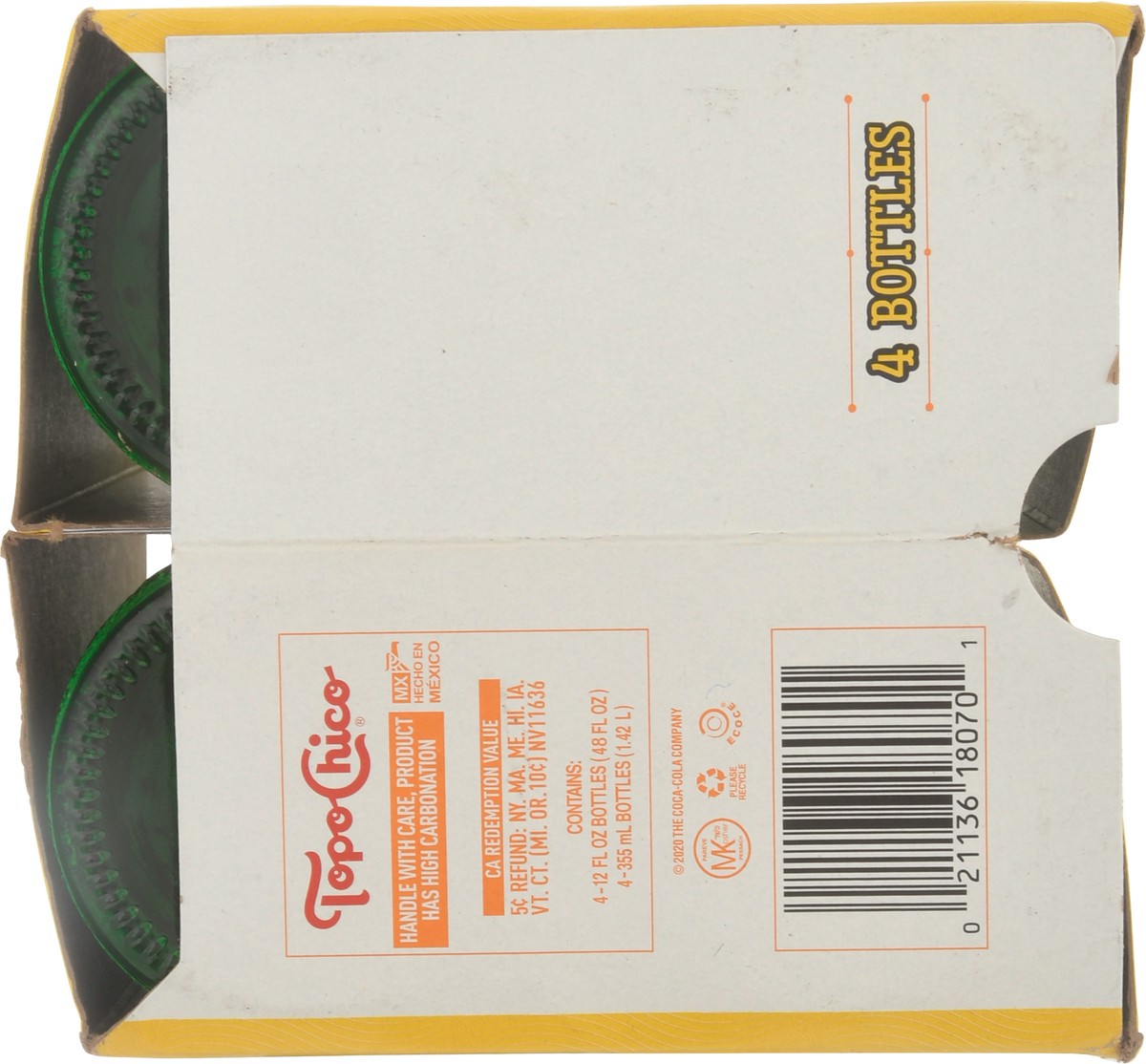 slide 7 of 10, Topo Chico 4 Pack Twist of Tangerine Carbonated Mineral Water 4-12 fl oz Bottles, 4 ct