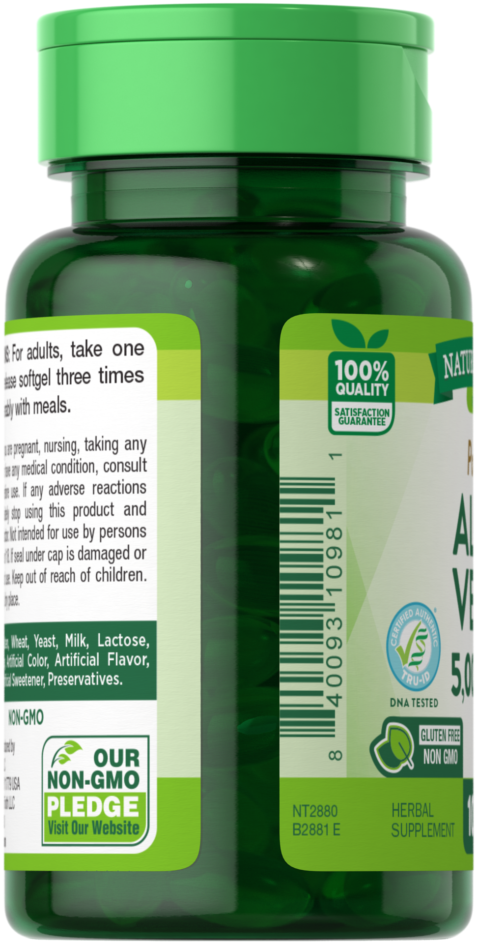 slide 4 of 4, Nature's Truth Aloe Vera 5,000**, 100 ct