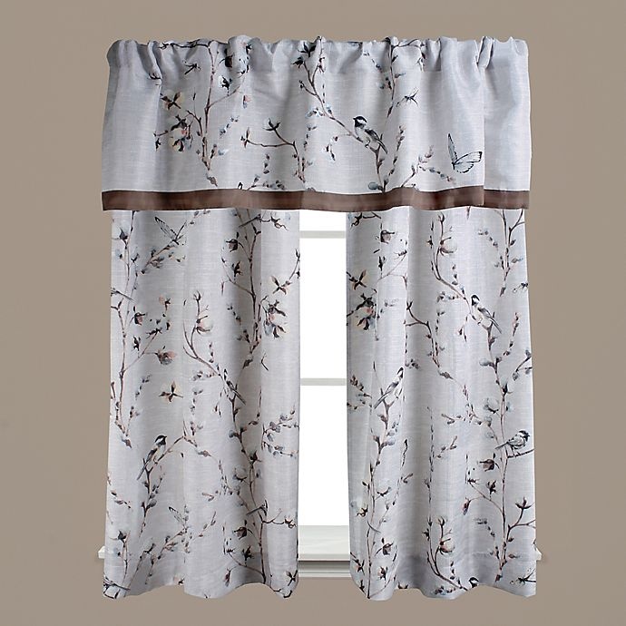 slide 2 of 2, Saturday Knight Willows Rod Pocket Window Valance - Neutral, 1 ct