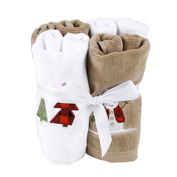 slide 2 of 2, Winter Wonderland Holiday Plaid Fingertip Towels, 4 ct