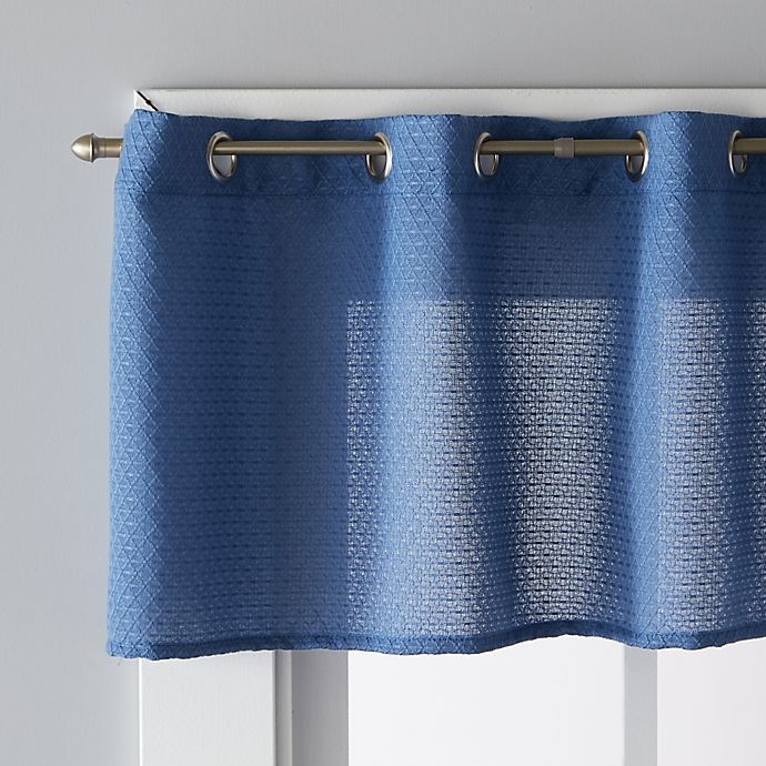 slide 2 of 5, Trio Window Valance - Denim Blue, 1 ct