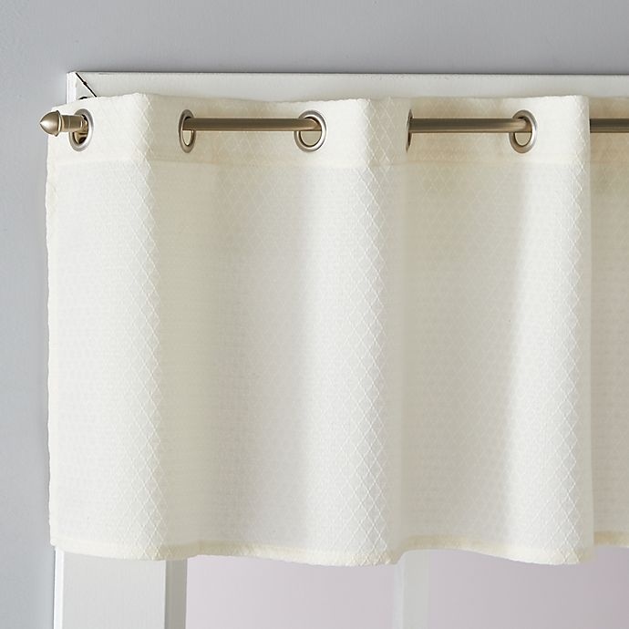 slide 2 of 2, Trio Scalloped Valance - Ivory, 1 ct