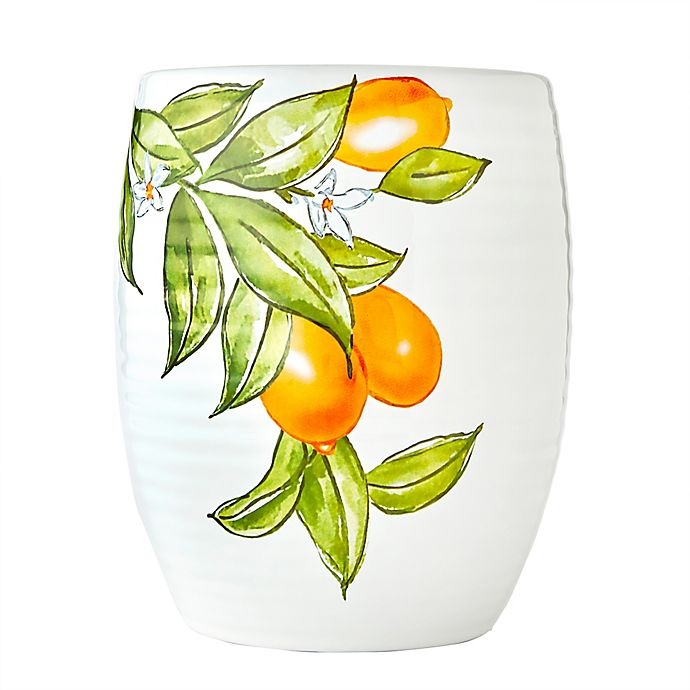 slide 4 of 6, Vern Yip by SKL Home Citrus Grove Wastebasket - White, 1 ct