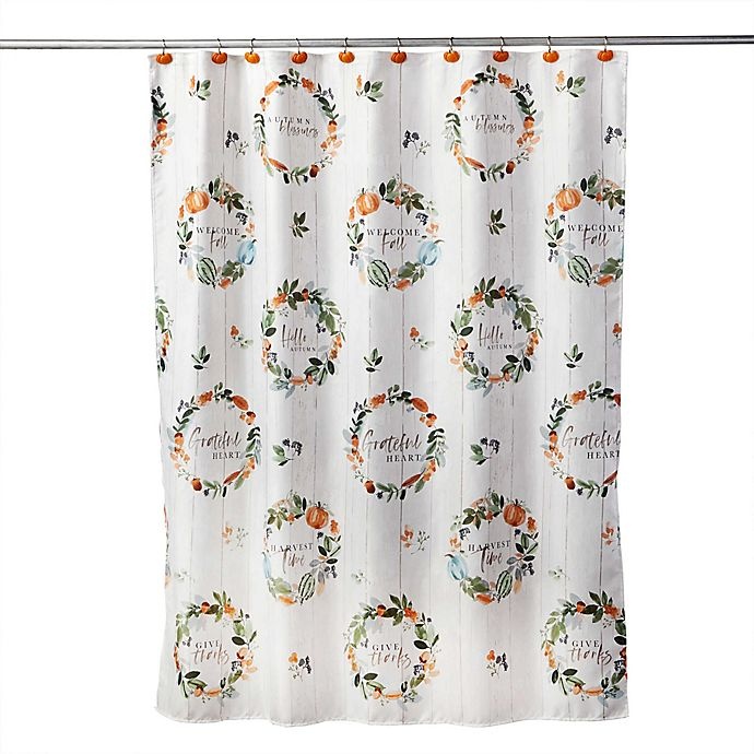 slide 4 of 7, Saturday Knight Ltd. Nature's Harvest Fall Themed Shower Curtain, 70 in x 72 in