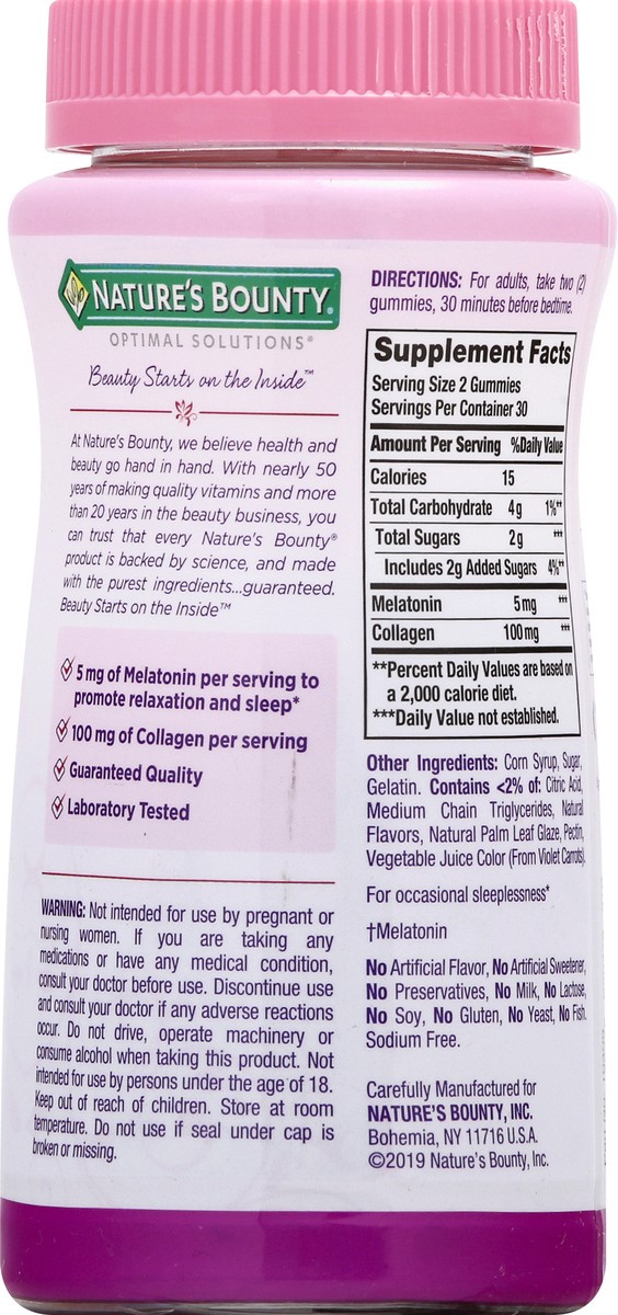 slide 3 of 11, Nature's Bounty Optimal Solutions Gummies Berry Flavored Gorgeous Sleep 60 ea, 60 ct