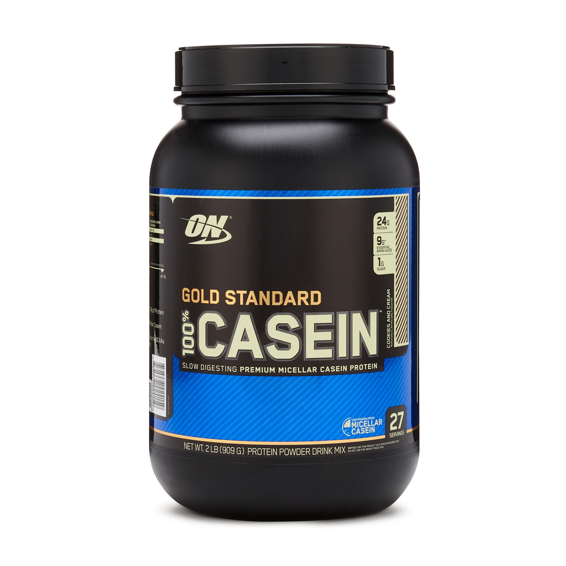 slide 1 of 1, Optimum Nutrition Gold Standard 100% Casein - Cookies and Cream, 2 lb