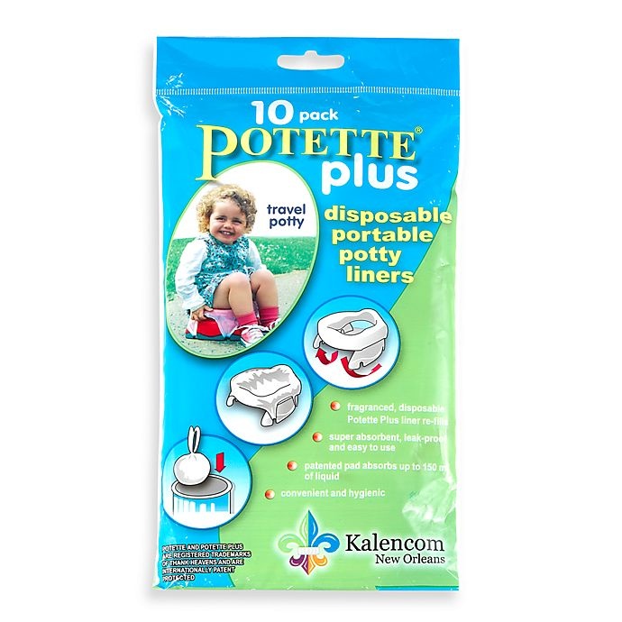 slide 1 of 1, Potette Plus Trainer Seat Liner Refills - Light Blue, 10 ct