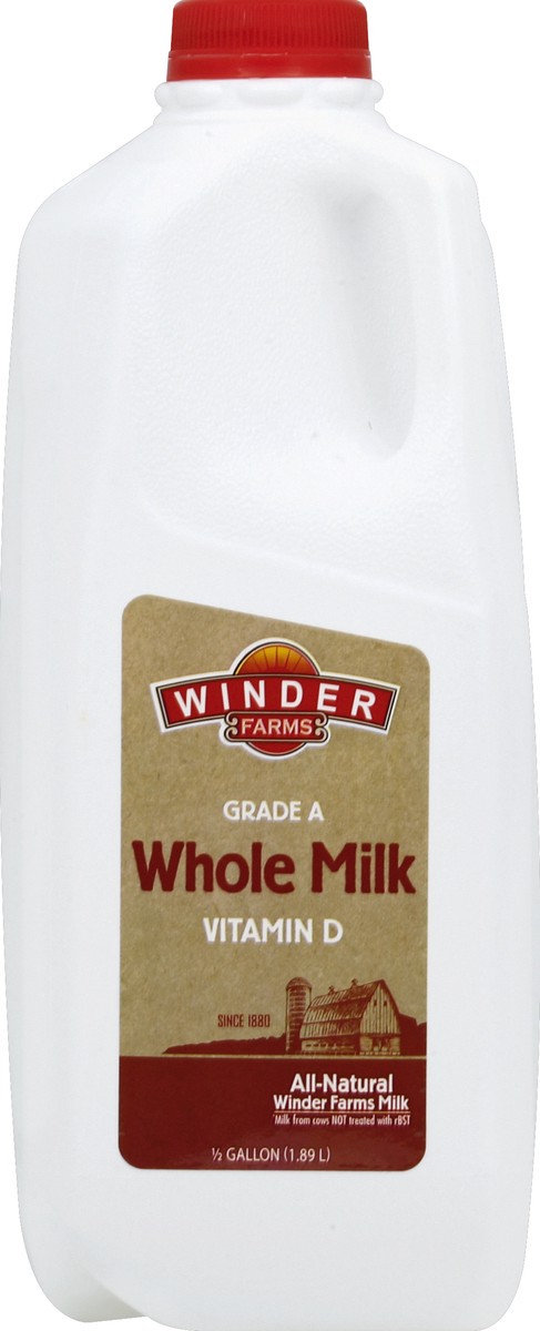 slide 1 of 5, Winder Farms Milk 0.5 gl, 1/2 gal