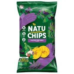 NatuChips Plantain Chips Garlic Flavored 7 3/4 Oz