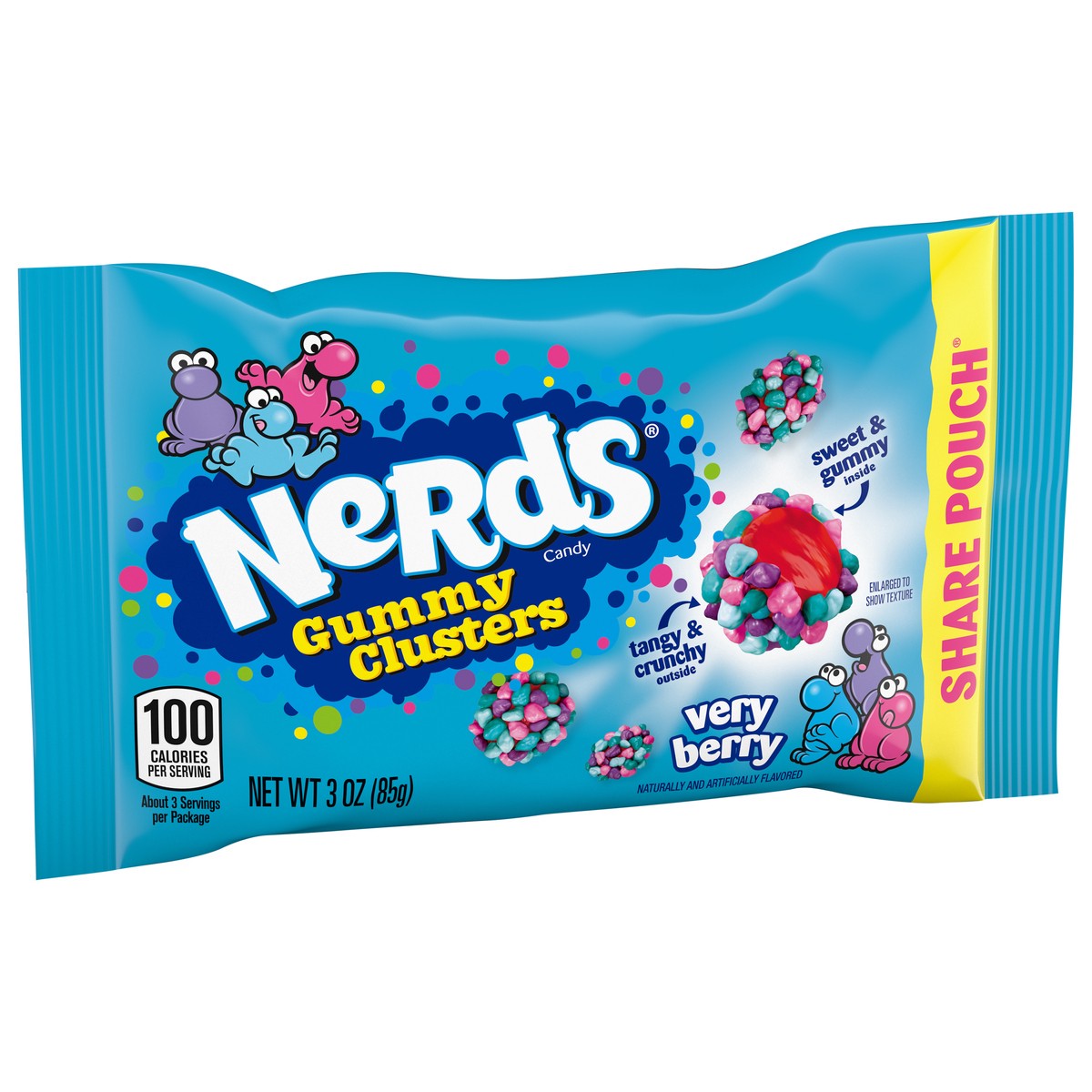 slide 5 of 9, Nerds Very Berry Gummy Clusters 3 Ounce Package, 3 oz
