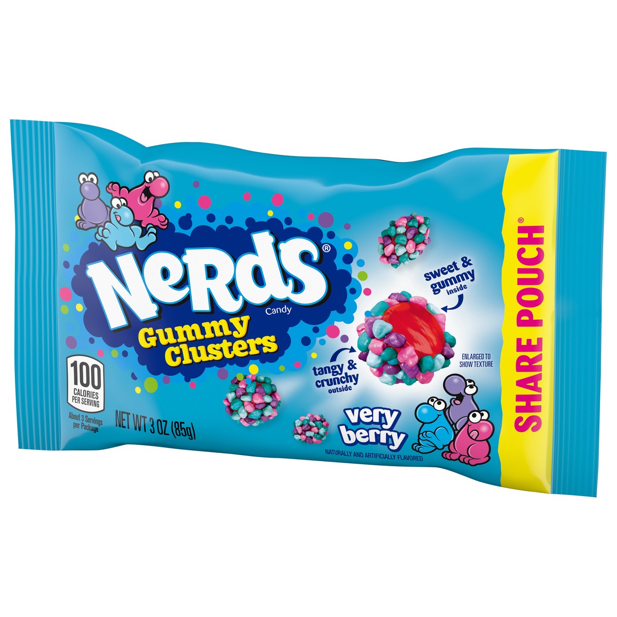 slide 9 of 9, Nerds Very Berry Gummy Clusters 3 Ounce Package, 3 oz
