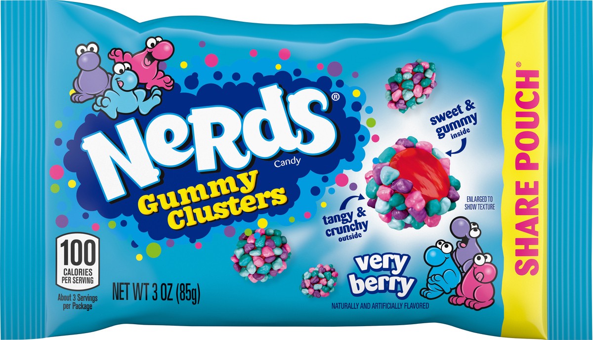 slide 3 of 9, Nerds Very Berry Gummy Clusters 3 Ounce Package, 3 oz