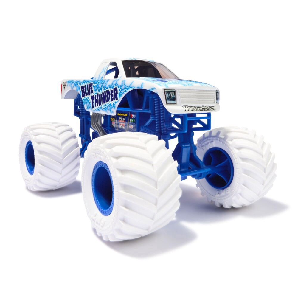 slide 4 of 5, Monster Jam Official Blue Thunder Monster Truck Collector 1:24 Scale Die-Cast Vehicle Toy, 1 ct