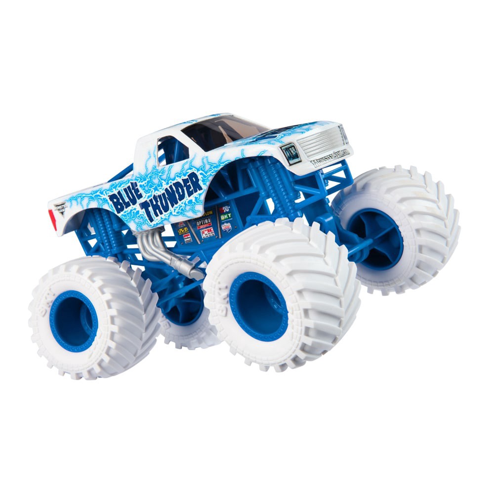 slide 2 of 5, Monster Jam Official Blue Thunder Monster Truck Collector 1:24 Scale Die-Cast Vehicle Toy, 1 ct