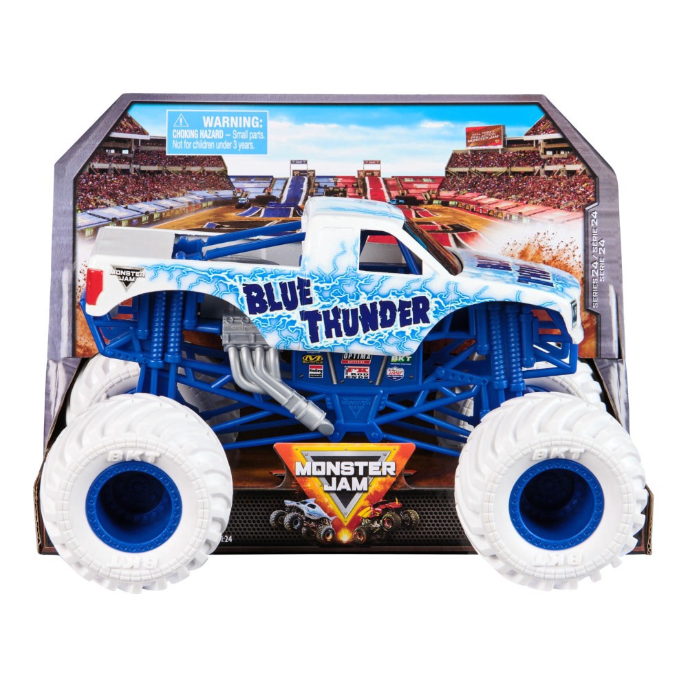 slide 1 of 5, Monster Jam Official Blue Thunder Monster Truck Collector 1:24 Scale Die-Cast Vehicle Toy, 1 ct