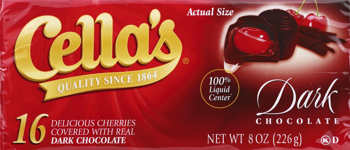 slide 2 of 4, TOOTSIE ROLL Cellas Cherries Dark Chocolate, 1 ct