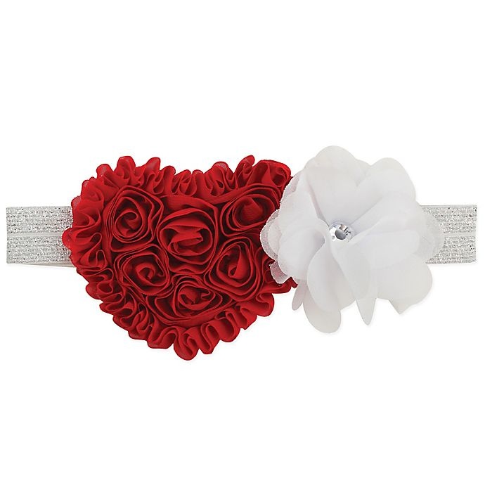 slide 1 of 1, Tiny Treasures Heart and Flower Headband, 1 ct