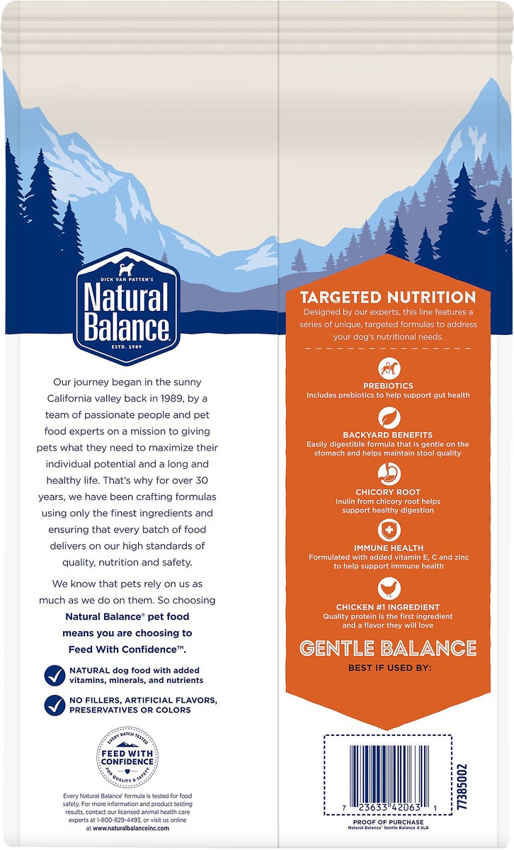 slide 2 of 8, Natural Balance Gentle Balance Chicken, Barley & Salmon Meal Formula Dog Food 4.5 lb, 4.5 lb