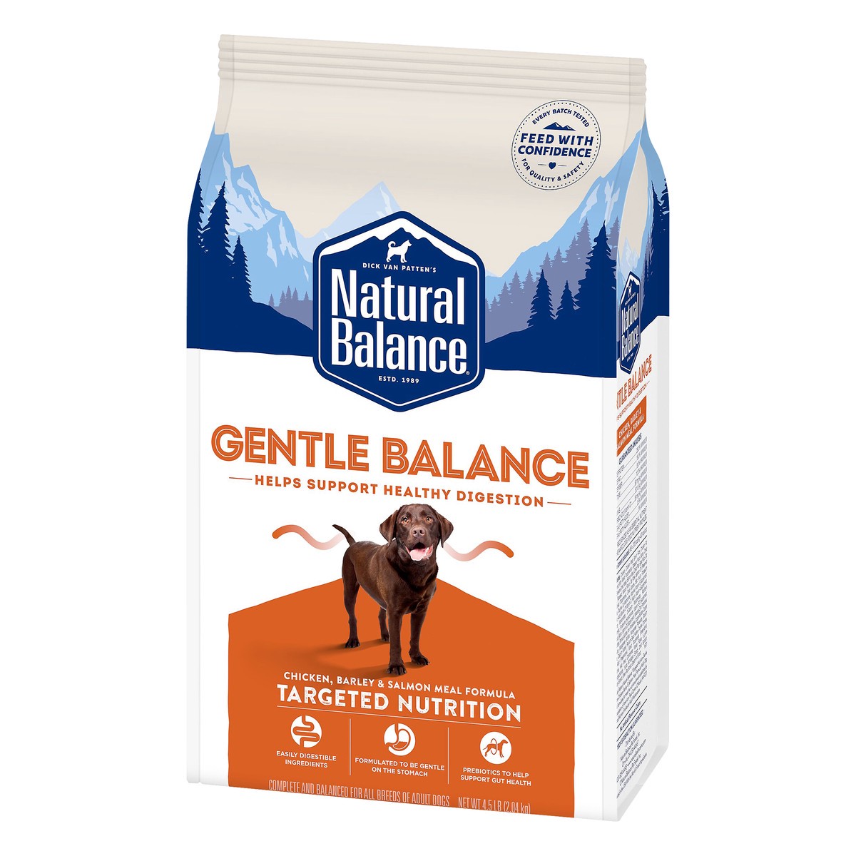 slide 8 of 8, Natural Balance Gentle Balance Chicken, Barley & Salmon Meal Formula Dog Food 4.5 lb, 4.5 lb