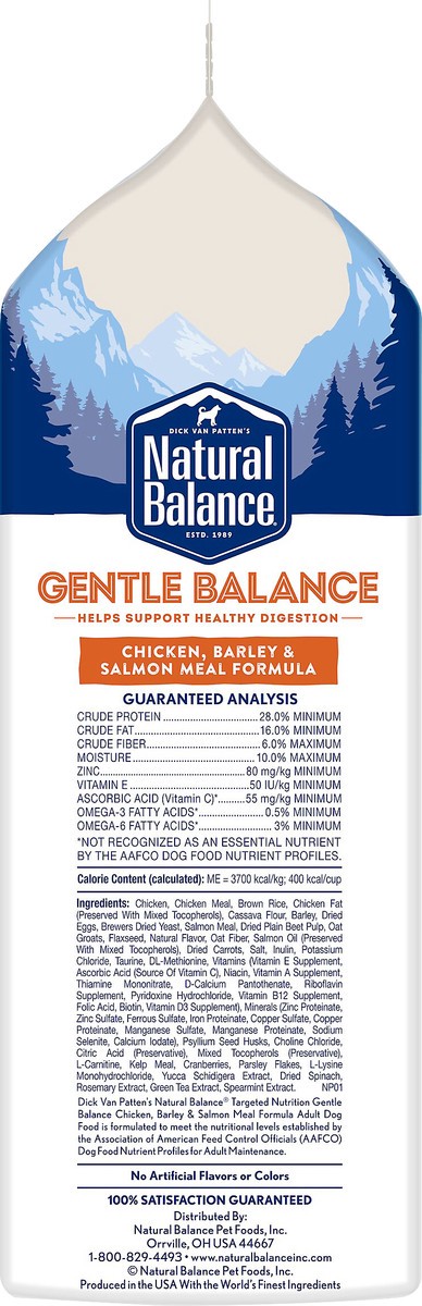 slide 6 of 8, Natural Balance Gentle Balance Chicken, Barley & Salmon Meal Formula Dog Food 4.5 lb, 4.5 lb