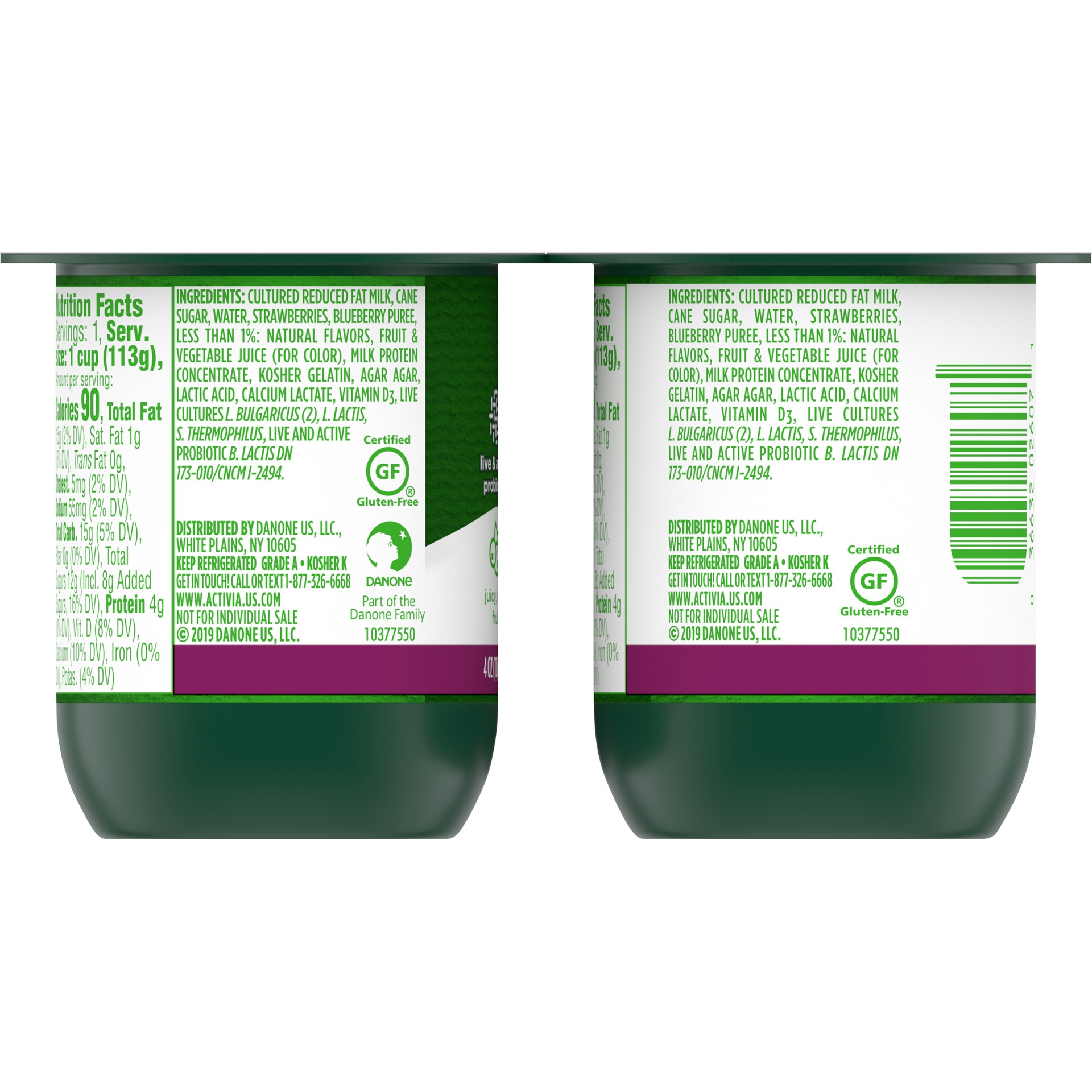 slide 4 of 7, Activia Vanilla Probiotic Yogurt, Low Fat Yogurt Cups, 4 OZ, 4 Ct, 4 ct