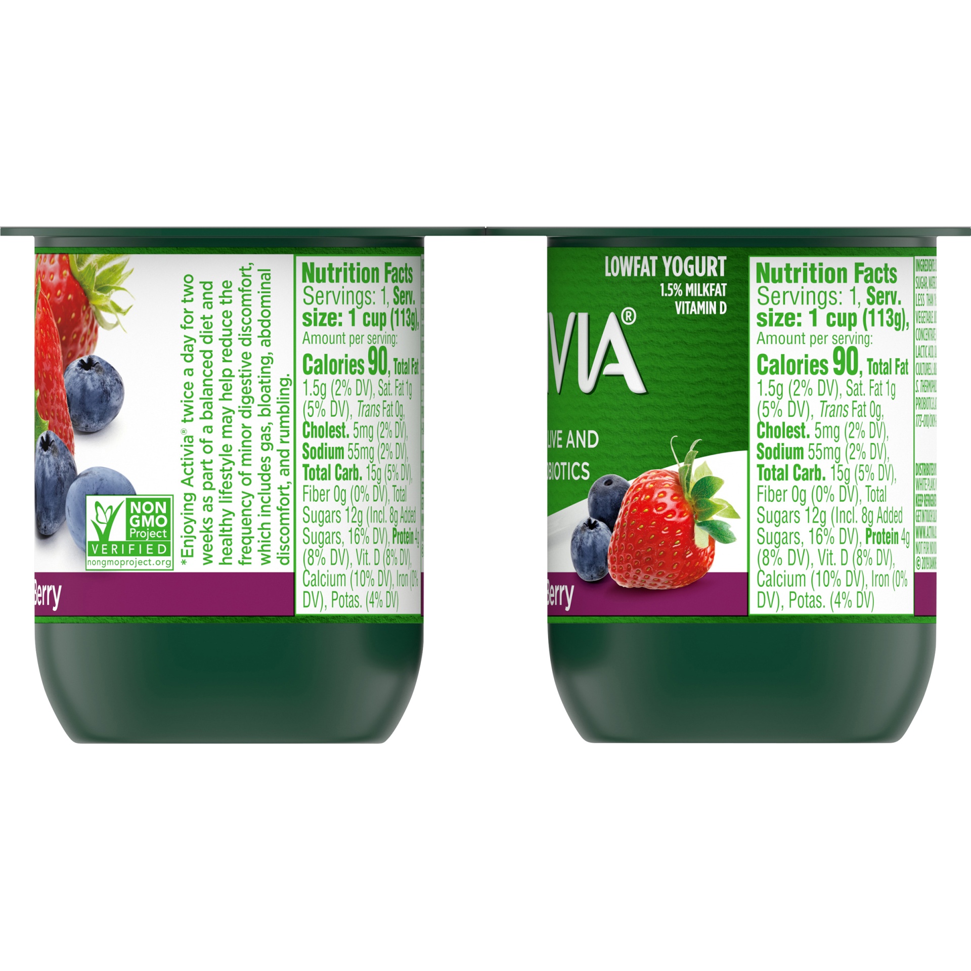 slide 3 of 7, Activia Vanilla Probiotic Yogurt, Low Fat Yogurt Cups, 4 OZ, 4 Ct, 4 ct