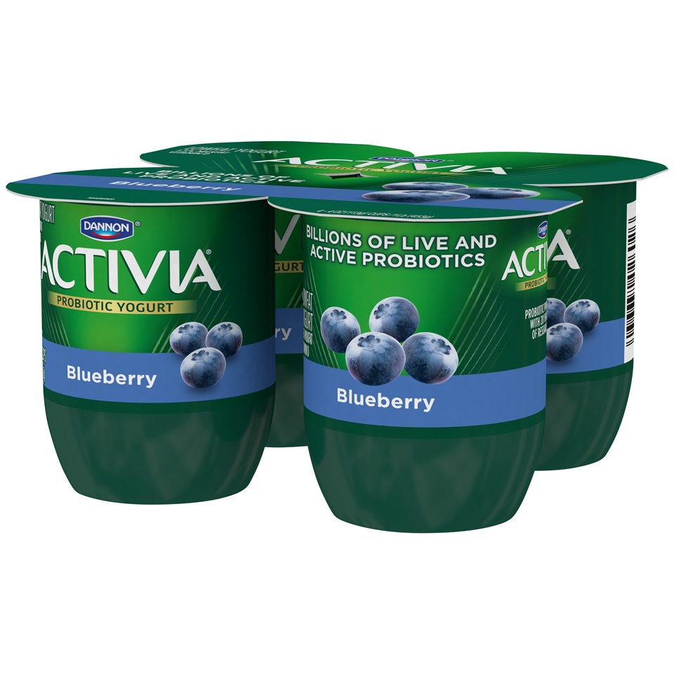 slide 5 of 8, Activia Low Fat Probiotic Blueberry Yogurt Cups, 4 oz