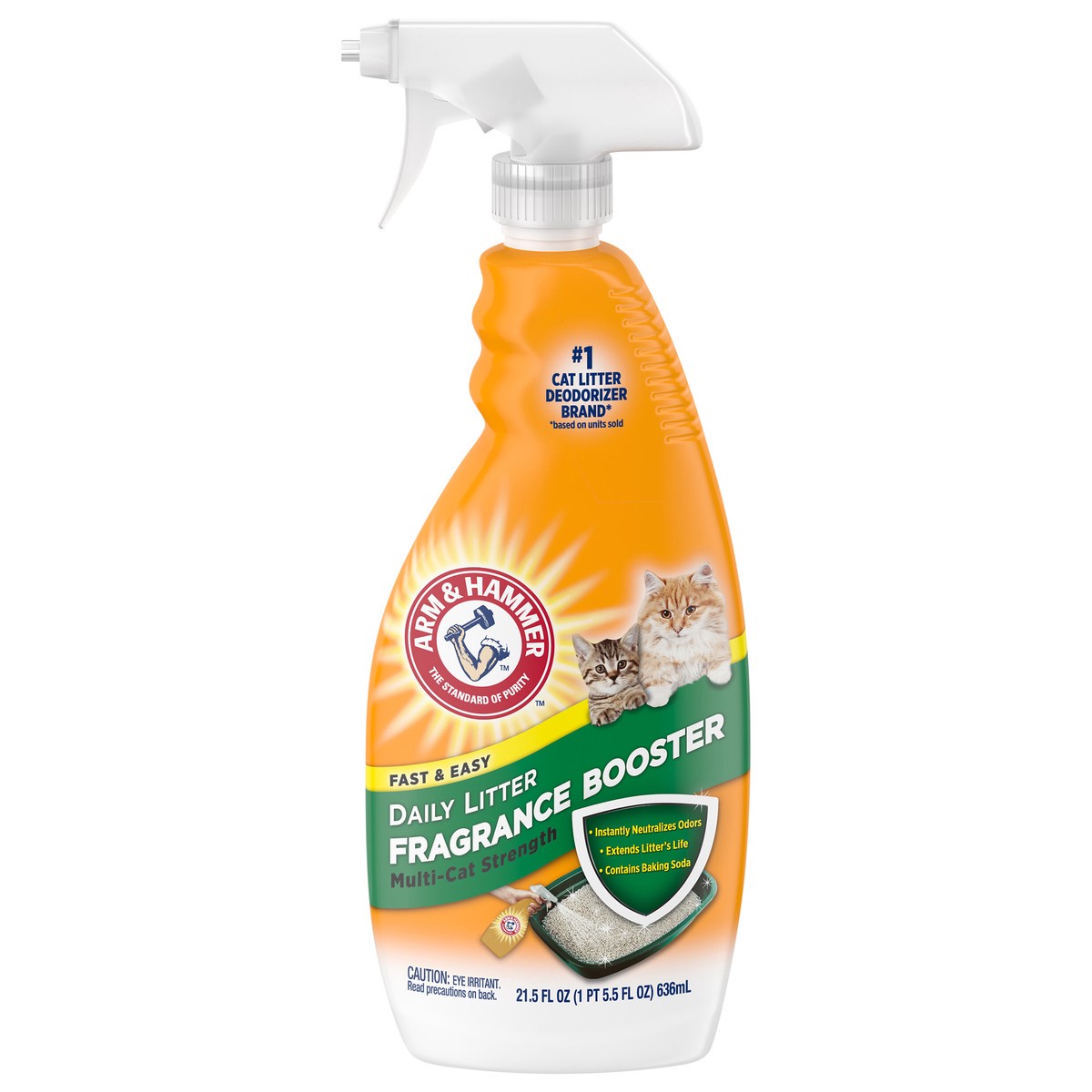 slide 1 of 19, ARM & HAMMER Daily Cat Litter Fragrance Booster, 21.5 oz, 21.5 fl oz