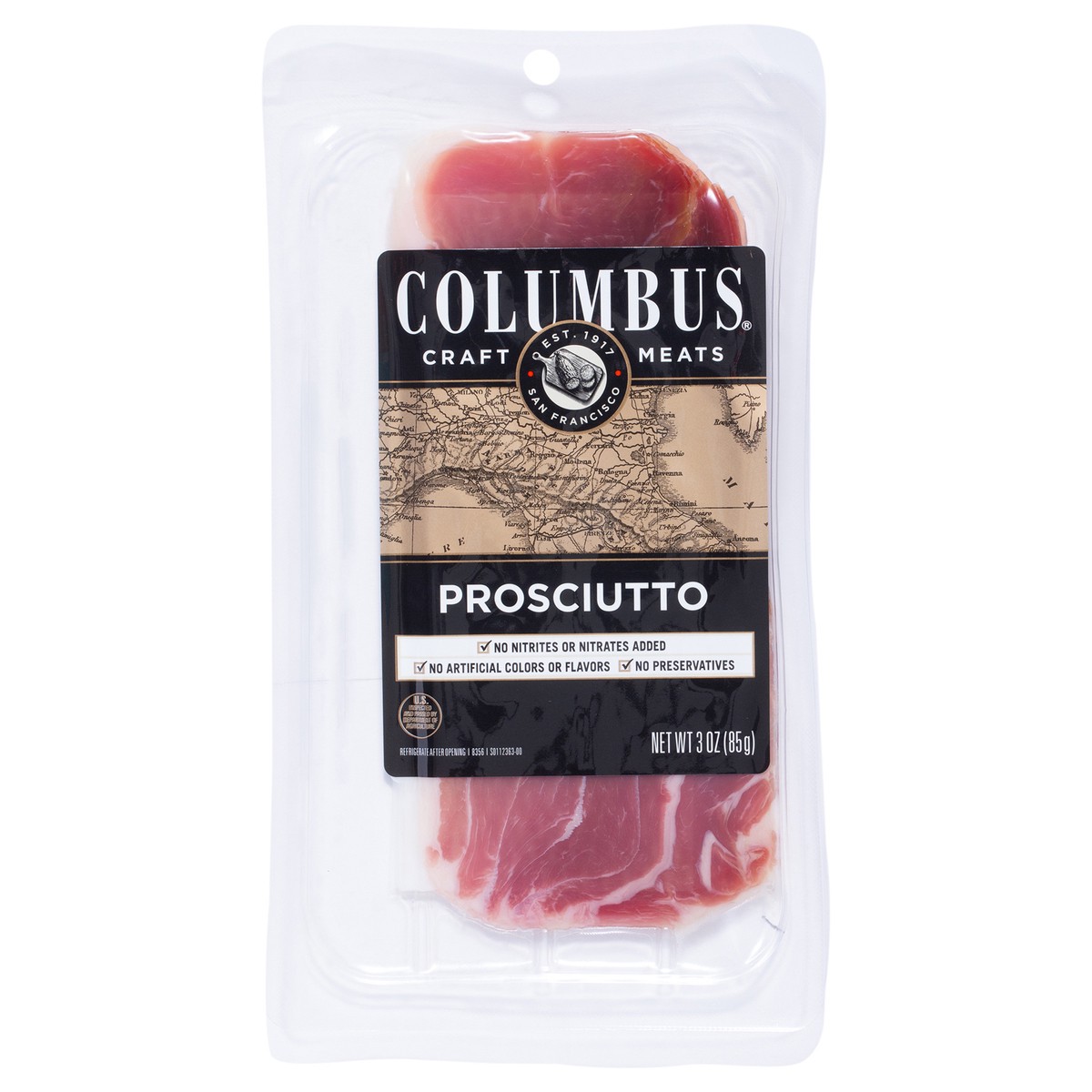 slide 1 of 9, COLUMBUS Sliced Prosciutto, 3 oz