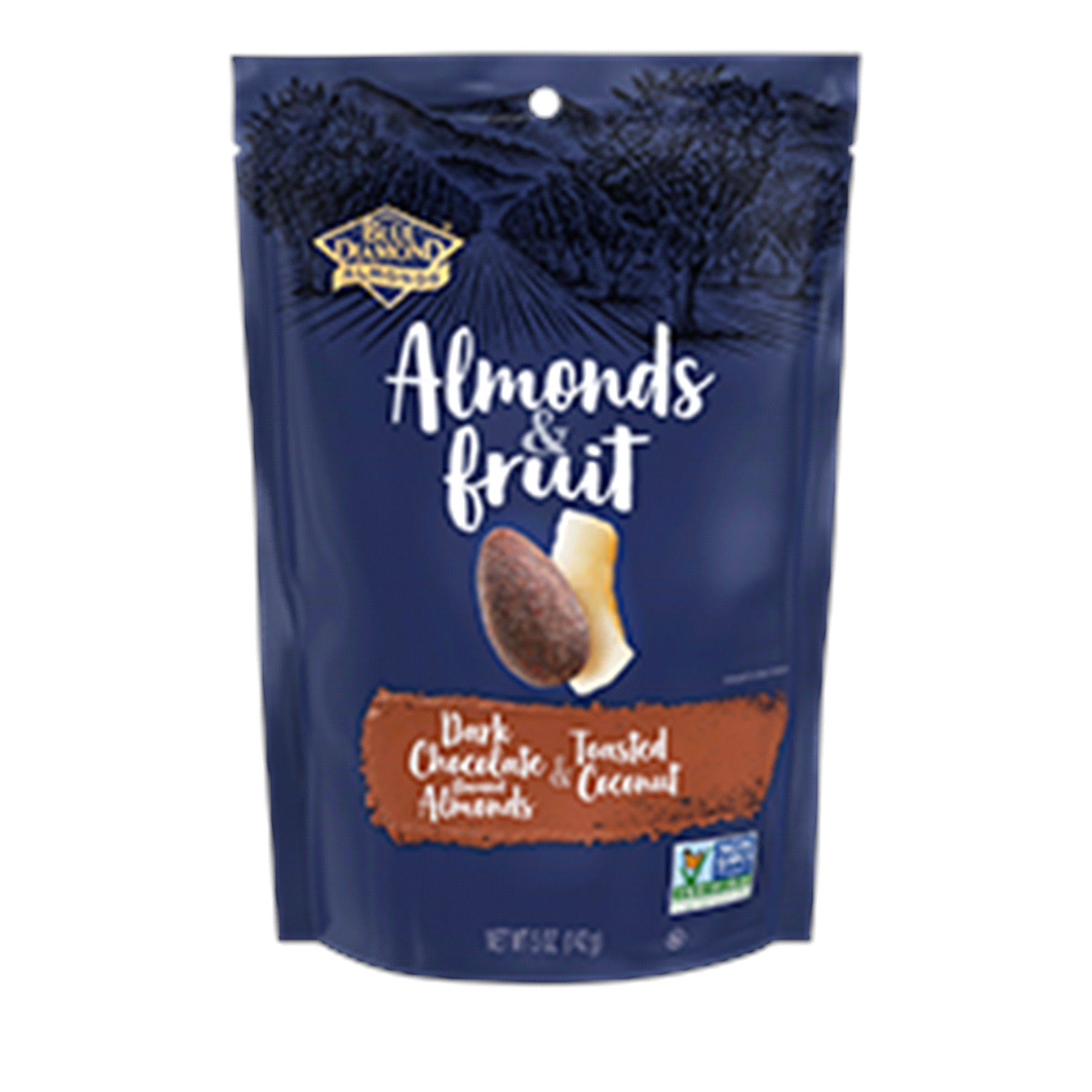 slide 1 of 1, Blue Diamond Almonds&Nbsp;&&Nbsp;Fruit&Nbsp;Dark Chocolate & Coconut&Nbsp;, 5 oz