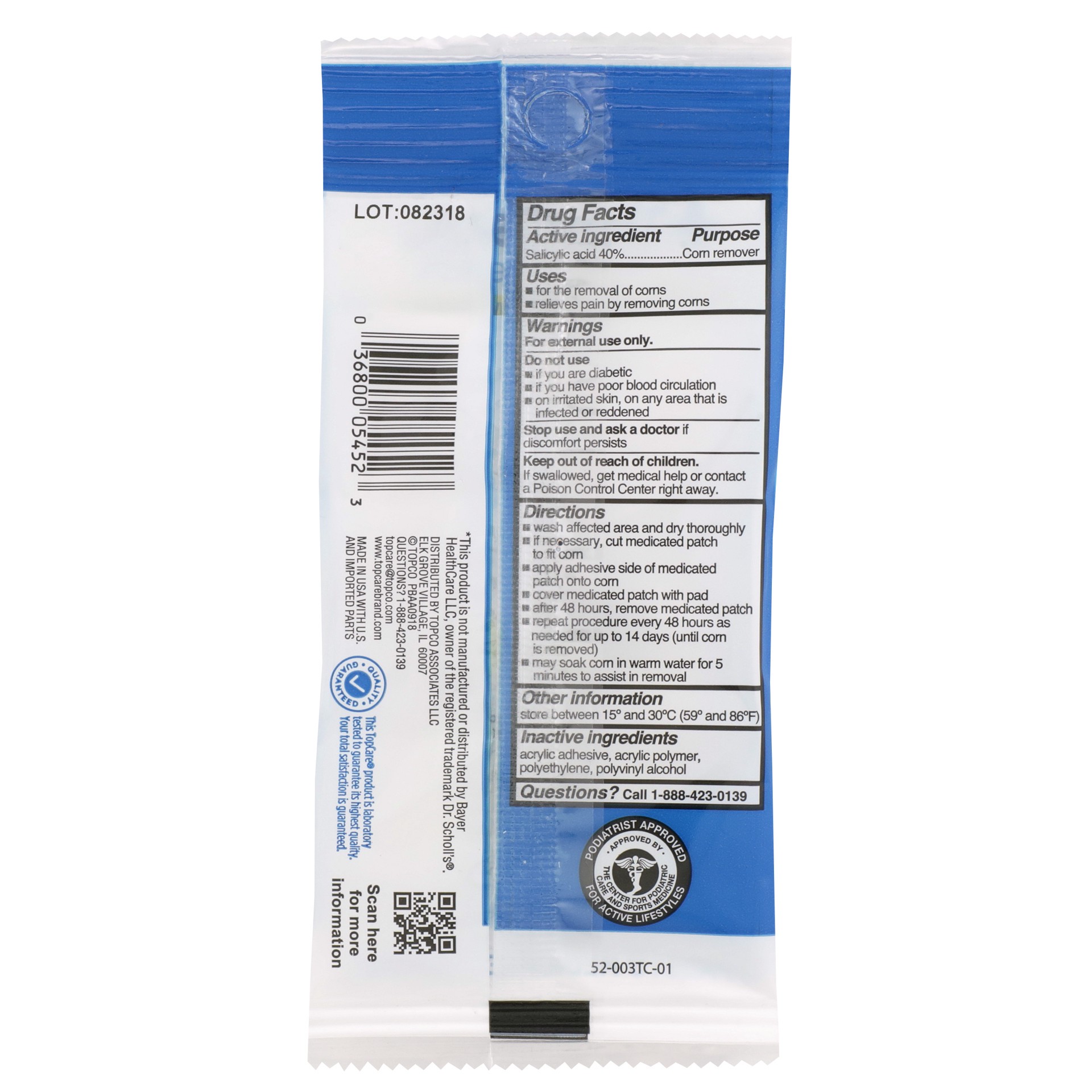 slide 5 of 6, TopCare Medicated Corn Removers Salicylic Acid Pads, 9 ct