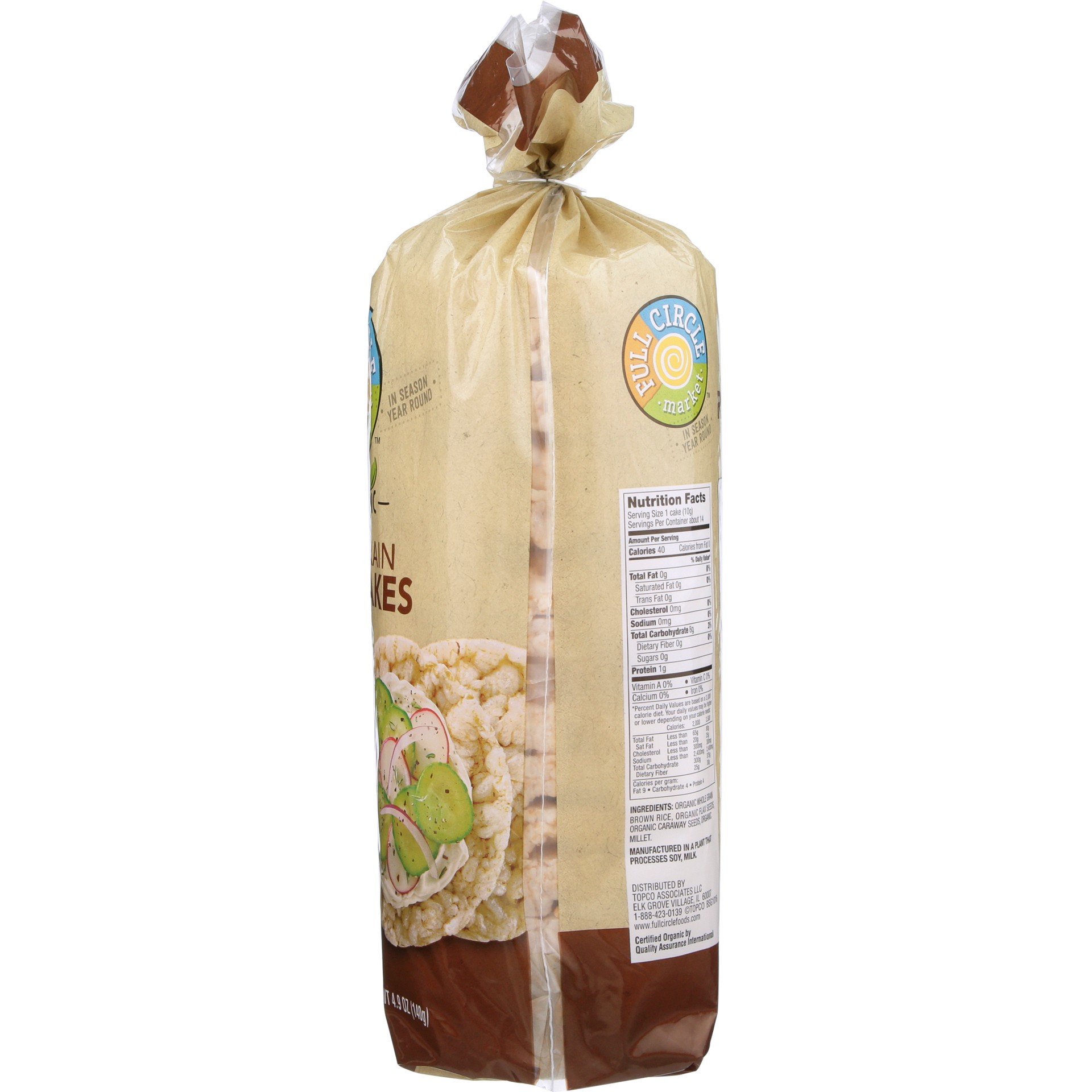 slide 2 of 6, Full Circle Market Multigrain Rice Cakes, 4.9 oz