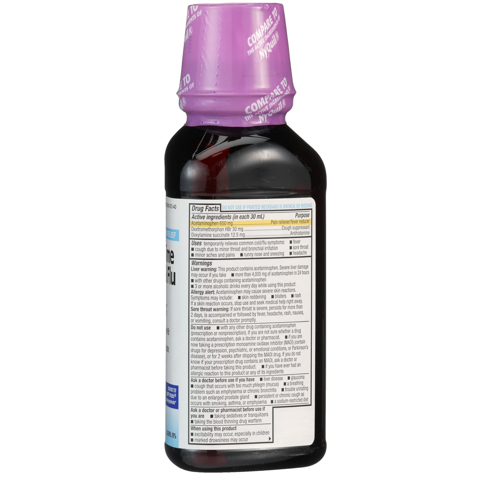 slide 6 of 6, TopCare Nite Time Cold Flu Relief Mixed Berry Flavor, 12 fl oz