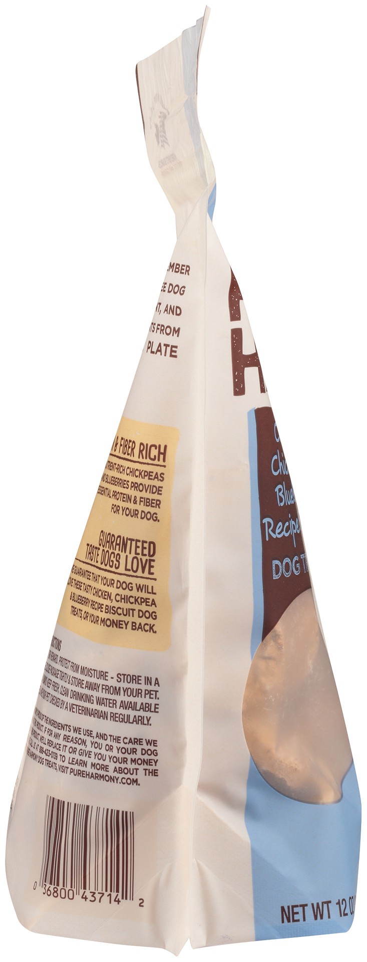 slide 3 of 6, Pure Harmony Grain Free Super Premium Chicken, Chickpea & Blueberry Recipe Biscuit Dog Treats 12 oz, 12 oz