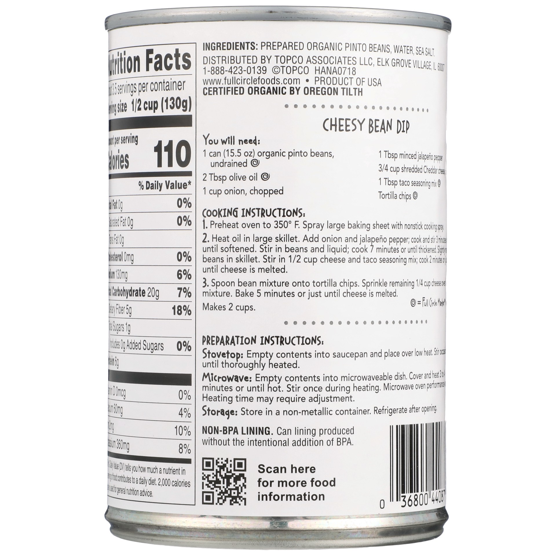 slide 4 of 6, Full Circle Organic Pinto Beans, 15.5 oz