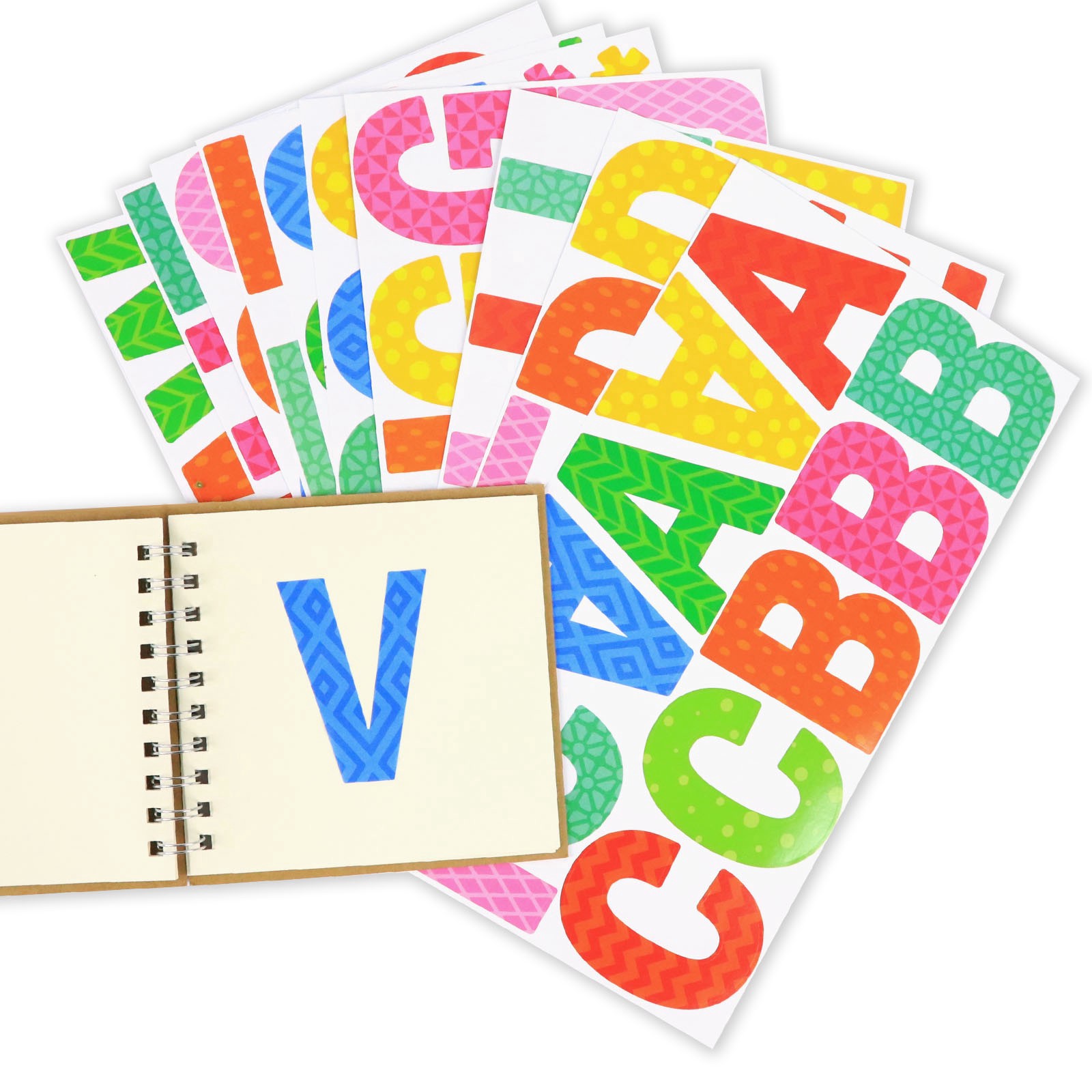 slide 3 of 4, Printed Block Alphabets Stickers By Recollections, 3.25 in