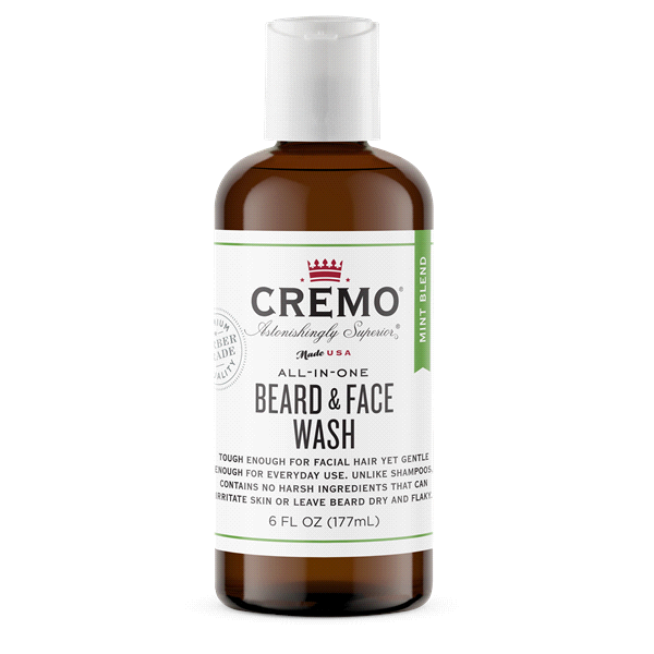 slide 1 of 1, Cremo Mint Blend All-in-One Beard & Face Wash, 6 oz