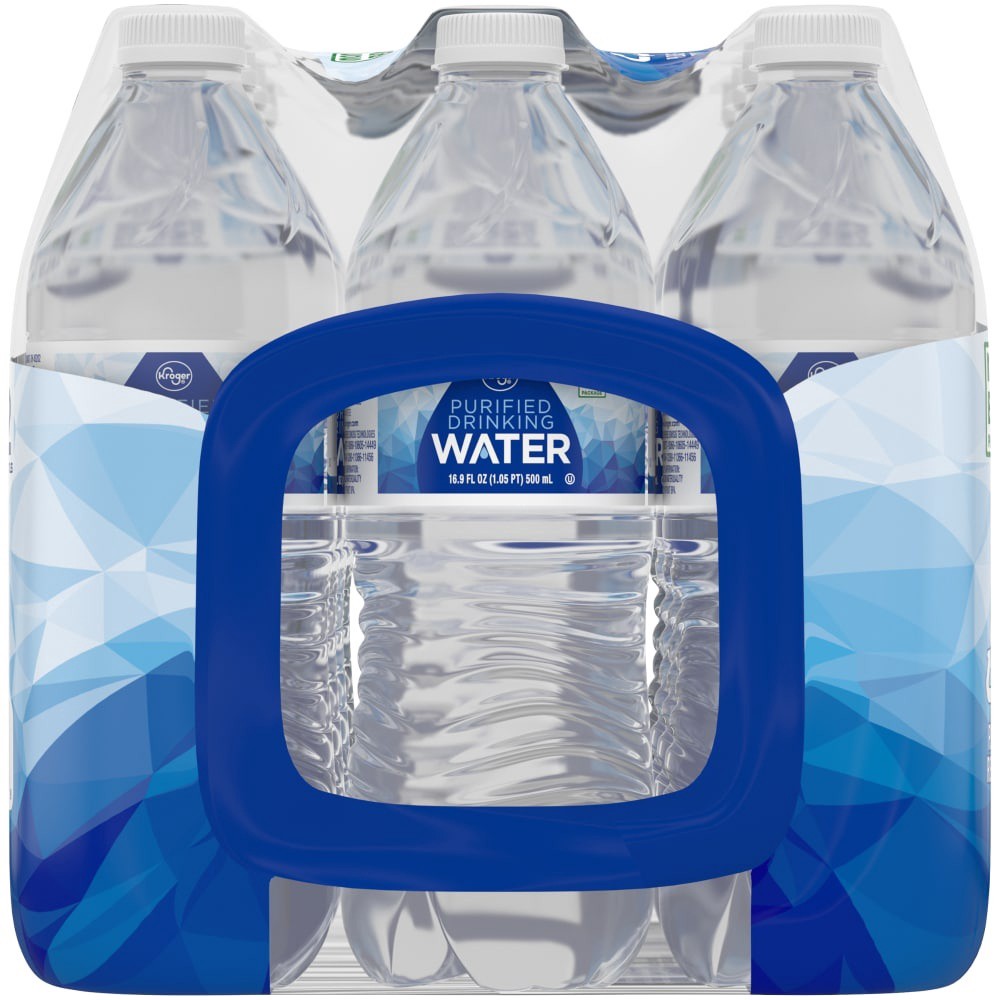 slide 1 of 3, Kroger Purified Drinking Water, 12 ct; 16.9 fl oz