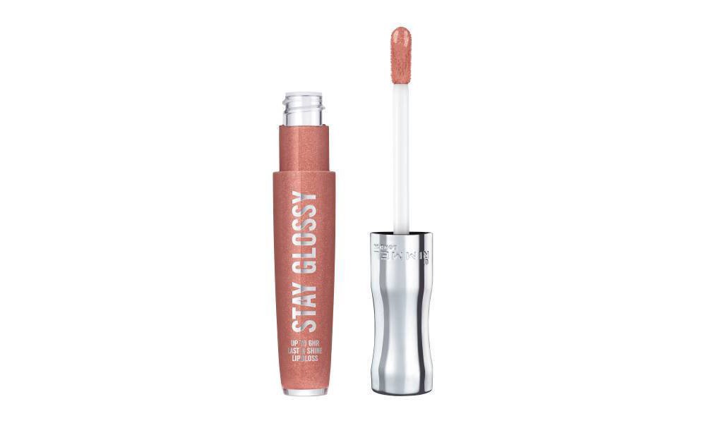 slide 2 of 3, COTY RIMMEL LONDON Rimmel Stay Glossy Lip Gloss - Non-Sticky and Lightweight Formula for Lip Color and Shine - 125 Down To Gloss, .18oz, 0.1 oz